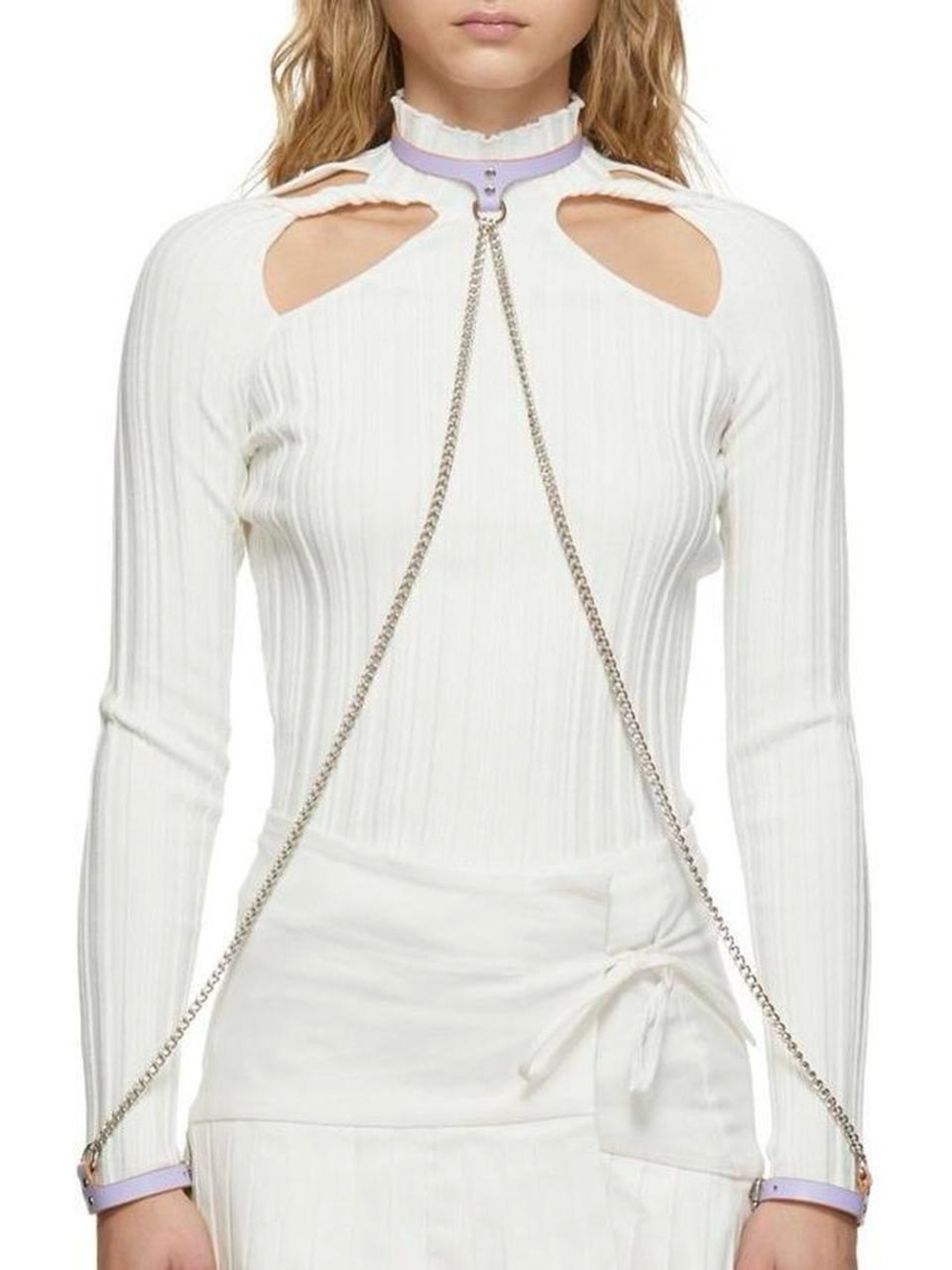 Fleet Ilya lilac choker/harness SSENSE exclusive